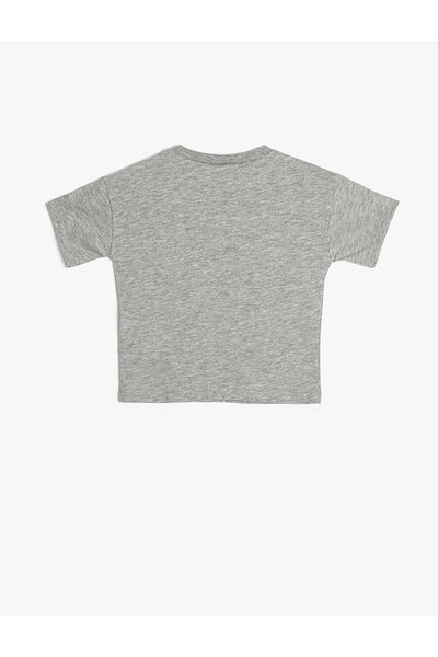 Koton T-Shirt Slogan Printed Crew Neck Short Sleeve