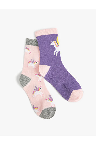 Koton Unicorn Çorap Seti 2'li Çok Renkli