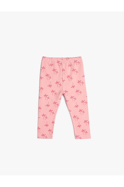 Koton Leggings Palm Tree Printed Cotton with Elastic Waist