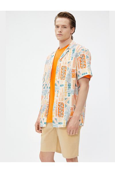 Koton Bermudashorts aus Leinenmischung mit Knöpfen und Taschendetail