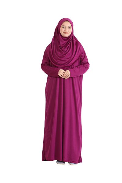 Modish Group Muslim Pouch Prayer Dress - Scarf, Rosary and Turban Set