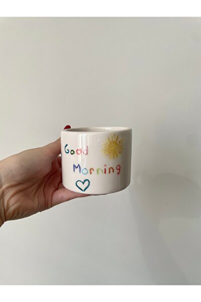Nouis Handmade Good Morning Written Ceramic Mug