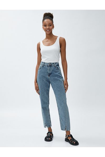 Koton High Waist Jeans Relaxed Cut - Mom Jeans