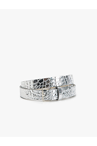 Koton Ремінь з блискучою пряжкою зі штучної шкіри крокодила