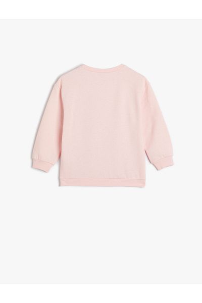Koton Sweatshirt Unicorn Printed Long Sleeve Raised Cotton