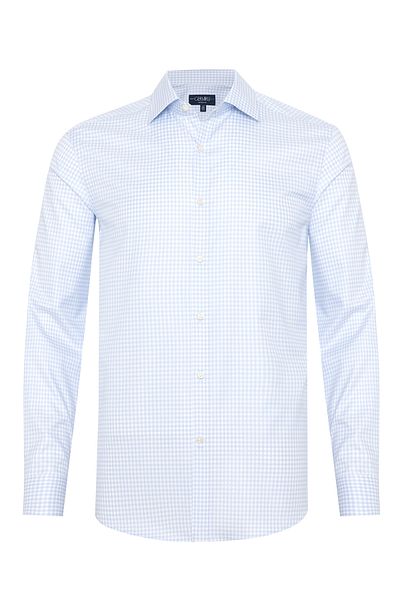 Germirli Blue Gingham Exclusive Tailor Fit Cotton Shirt