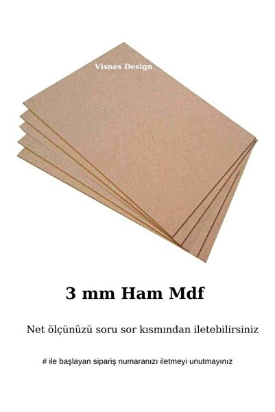 VISNES Özel Ölçü Mdf Dolap Arkalığı 3 mm Mdf Plaka Levha Resim Altlığı