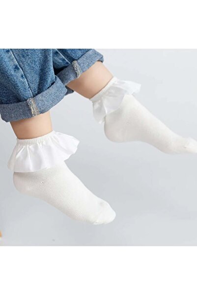 OEM Κάλτσες με βολάν Drool (Χρώμα: Λευκό)