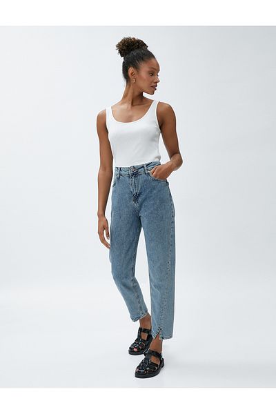Koton High Waist Jeans Relaxed Cut - Mom Jeans