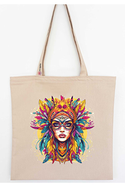 F17 Ajans με τύπωμα Λινό υφασμάτινο τσαντάκι