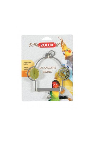 Zolux Leagăn din plastic cu jucării și clopot BALANCOIRE PLASTIQ JOUETS