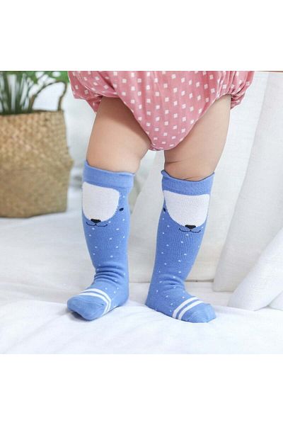 OEM Sosete lungi cu animalute Drool (Culoare: Albastru)