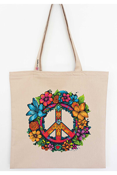 F17 Ajans με τύπωμα Λινό υφασμάτινο τσαντάκι