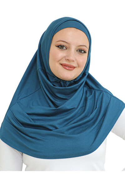 Modish Group Two Piece Ready to Wear Neck Collar Hijab Shawl Ready Scarf Viscose - Turquoise