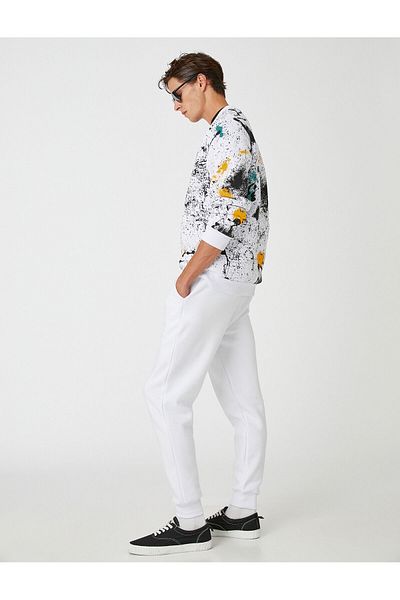 Koton Raised Jogger Sweatpants with Lace-Up Waist and Pockets