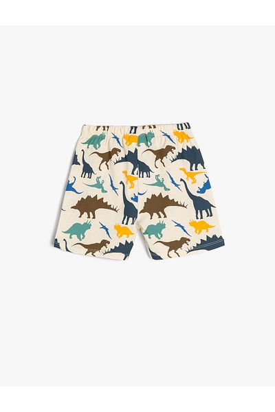 Koton Shorts Dinosaur Printed Elastic Waist