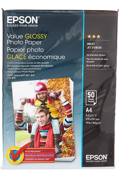 EPSON Value Glossy Photo Paper - A4-50 sheets