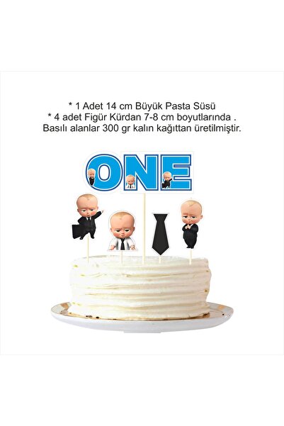 SİYAH PARTİ EVİ 1 Yaş Boss Baby Doğum Günü Parti Seti