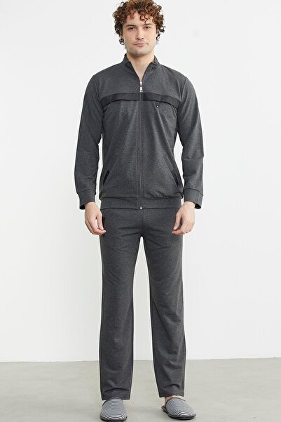 Sementa 84414 Stand Collar Zippered Pocket Tracksuit Set