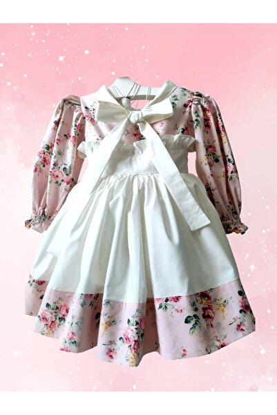 Quun Butik moda line özel tasarım düğün party kına vintage kız çocuk elbisesi