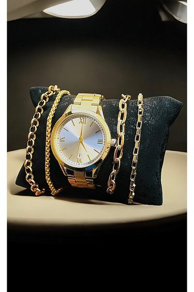 pullmarkt 4 Pieces Bracelet + Calendar - Women's Wristwatch