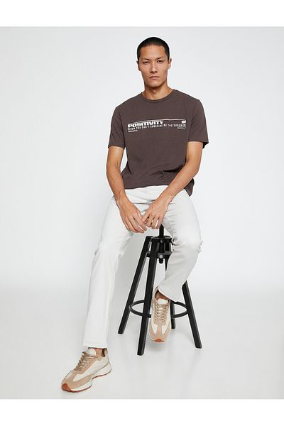 Koton Basic Gabardine Trousers Slim Fit Button Detailed Pocket