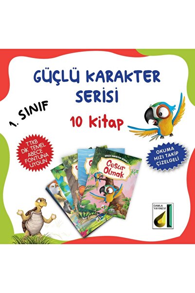 Damla Yayınevi Güçlü Karakter Serisi (1.sınıf ) (10 KİTAP)