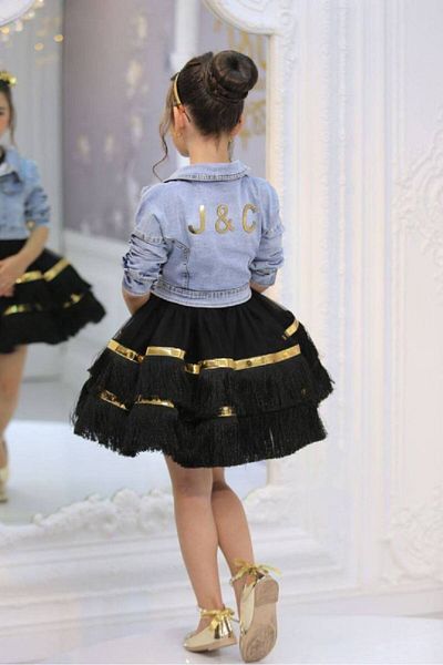Ribbon kids Βραδινό Φόρεμα με Χρυσά Αξεσουάρ Συνδυασμός 4 τεμαχίων
