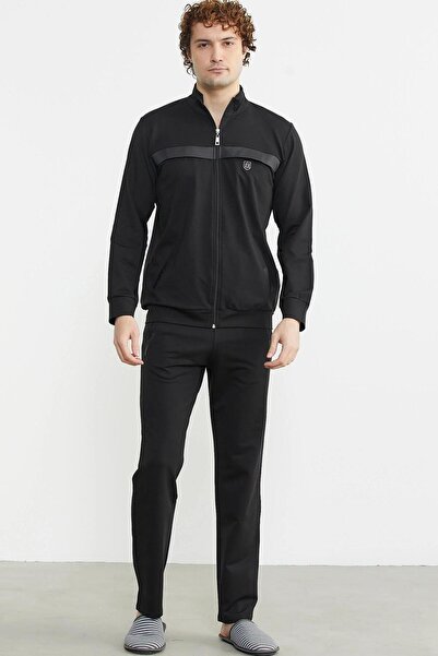 Sementa 84414 Stand Collar Zippered Pocket Tracksuit Set