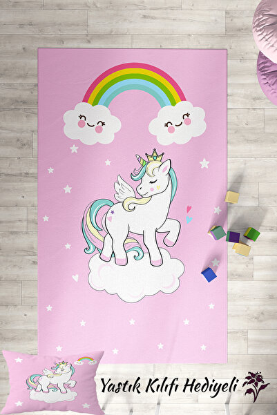 Homiko Unicorn Desenli Çocuk ve Bebek Odası Dekoratif Halı TLH-170