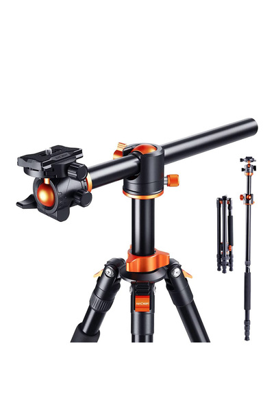 K&F CONCEPT Sa254t3 Profesyonel Deve Boynu Tripod 191cm (T254A4 BH-28L)