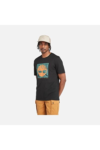 Timberland Front Graphic Erkek Siyah Yuvarlak Yaka Tişört