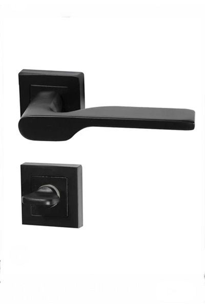 KAİZEN Door Handle Luxury Alara Black Square Badge Wc