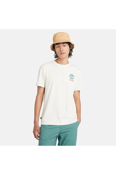 Timberland Πίσω γραφικό ανδρικό μπλουζάκι με στρογγυλή λαιμόκοψη