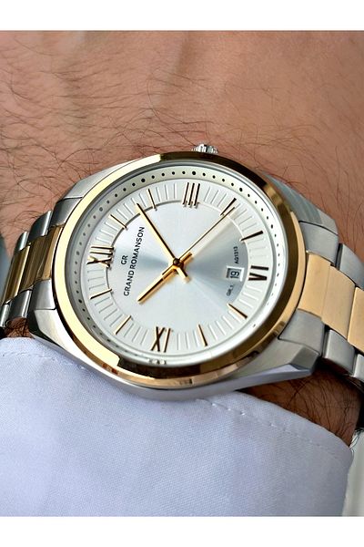 Romanson Special Design 5 Atm Waterproof Steel Cord Steel Case Men's Wristwatch