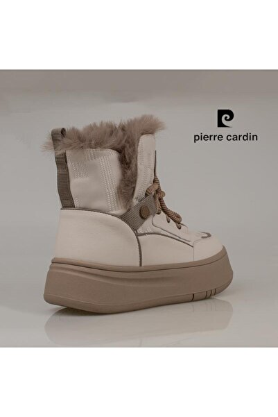 Pierre Cardin Krem Kadın Kauçuk İçi Yünlü Spor Bot