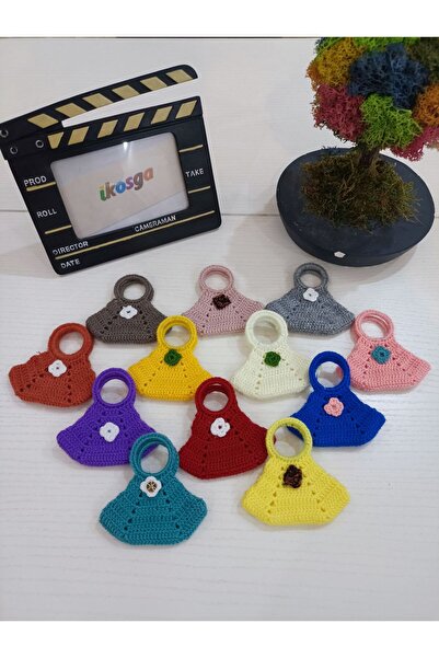 ikosga 30 Adet Karışık Renkli El Örmesi Kişiye Özel Dağıtmalık Hediyelik Kına...