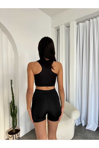 MODA Bustier and Shorts Set Sports Swimsuit Bustier Swimsuit Gathering Swimsuit Crop Swimsuit