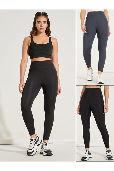 Styli Pack of 2 - Broad Waistband Basic Leggings