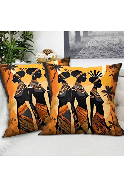 Ardizayn Африкански мотив - 2 броя кадифени калъфки за възглавници (43x43 см)...