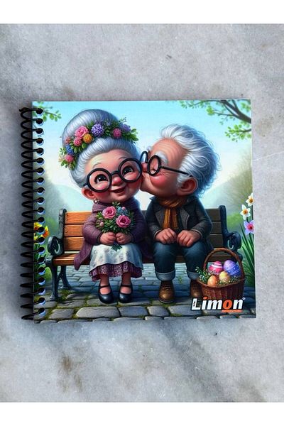 LİMON DEFTER دفتر ملاحظات حلزوني بغطاء من الورق المقوى (17x17)