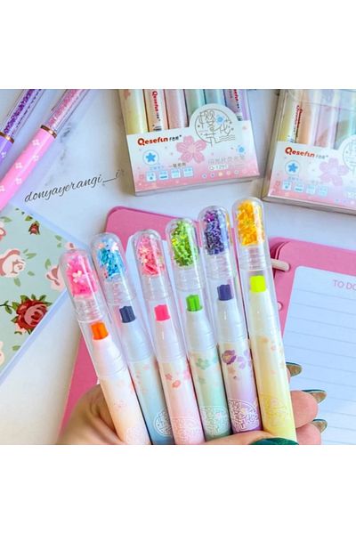 Kawai Sequined & Stamped Highlighter Set