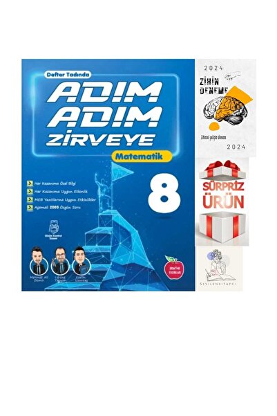 Newton Yayınları NEWTON 8.SINIF ADIM ADIM ZİRVEYE MATEMATİK K.A+ZİHİN DENEME(...