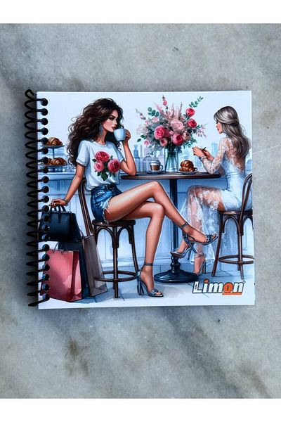 LİMON DEFTER دفتر ملاحظات حلزوني بغطاء من الورق المقوى (17x17)