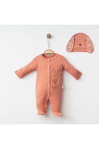 BEREKET BABY 0-3 Months Baby Romper - Cotton, Long Sleeve and Snaps Bereket Baby