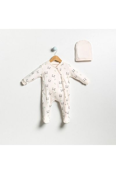 BEREKET BABY 0-3 Months Baby Romper - Cotton, Long Sleeve and Snaps Bereket Baby
