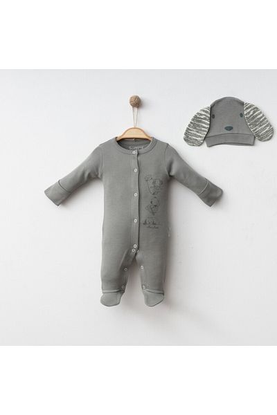 BEREKET BABY 0-3 Months Baby Romper - Cotton, Long Sleeve and Snaps Bereket Baby