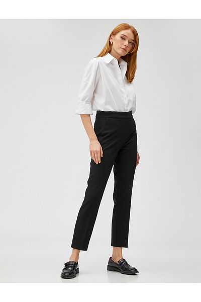 Koton 3sak40095uw Women's Canvas Trousers Black
