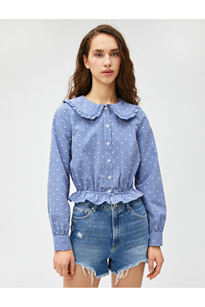 Koton Cămașă cu guler pentru bebeluși, cu mânecă lungă cu nasturi