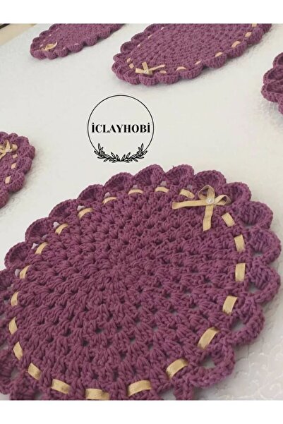 iclayhobi Örgü El Emeği Supla Masa Dekor 6 Kişilik